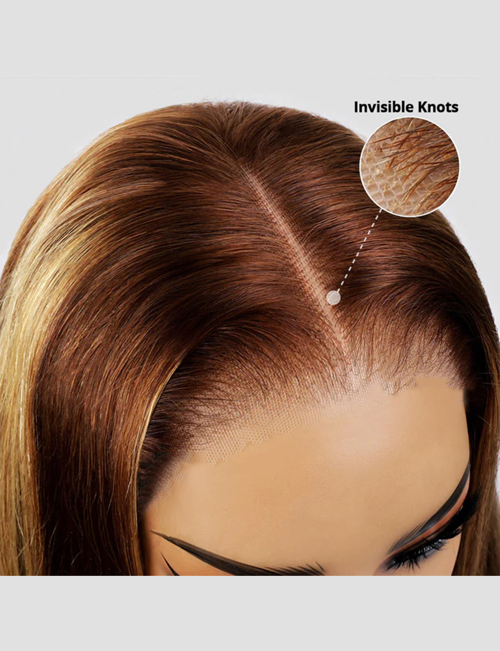 Invisible Knots Balayage Highlight Wigs Kinky Curly 13x6 Glueless Lace Front Wigs Pre Plucked Pre Cut Wigs-5