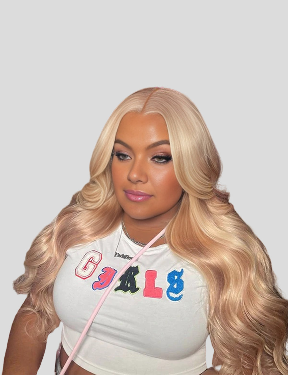 Invisible Knots Barbie Blonde With Brown Highlights P10/613 Body Wave Wear Go Glueless Wig-1