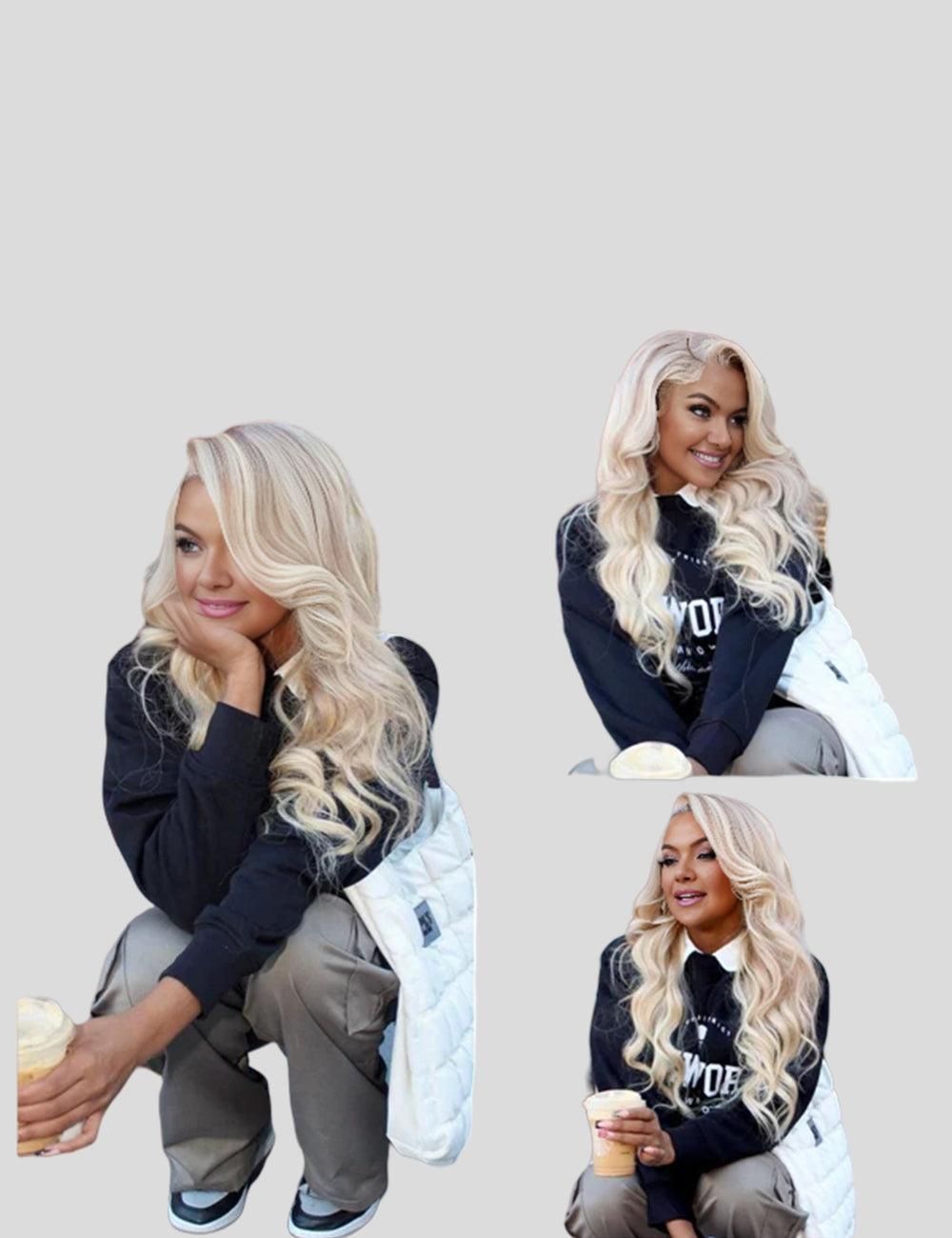 Invisible Knots Barbie Blonde With Brown Highlights P10/613 Body Wave Wear Go Glueless Wig-4