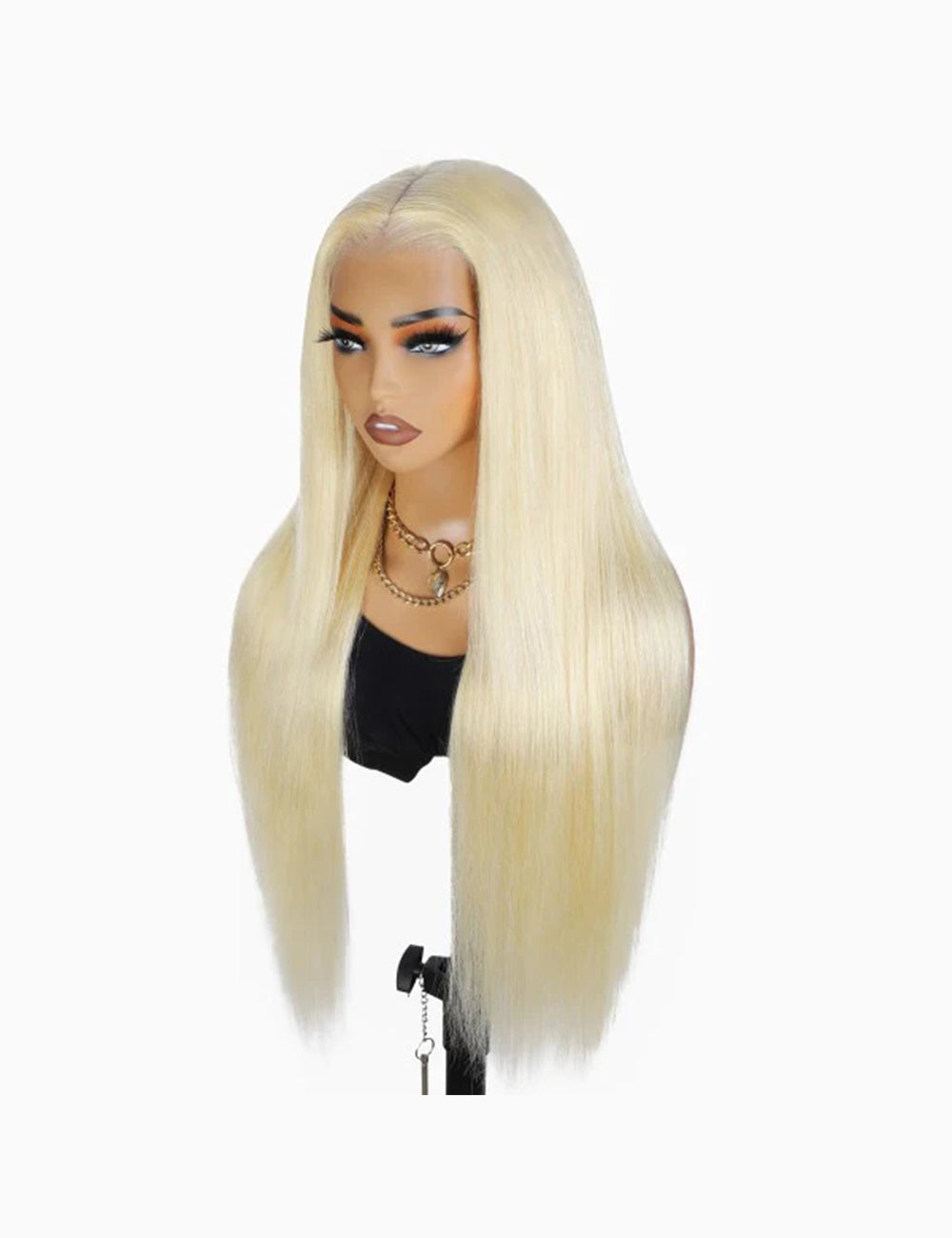 Invisible Knots Blonde Wig Straight HD Lace Frontal Wig Wear And Go Wig Pre Cut Wigs-5