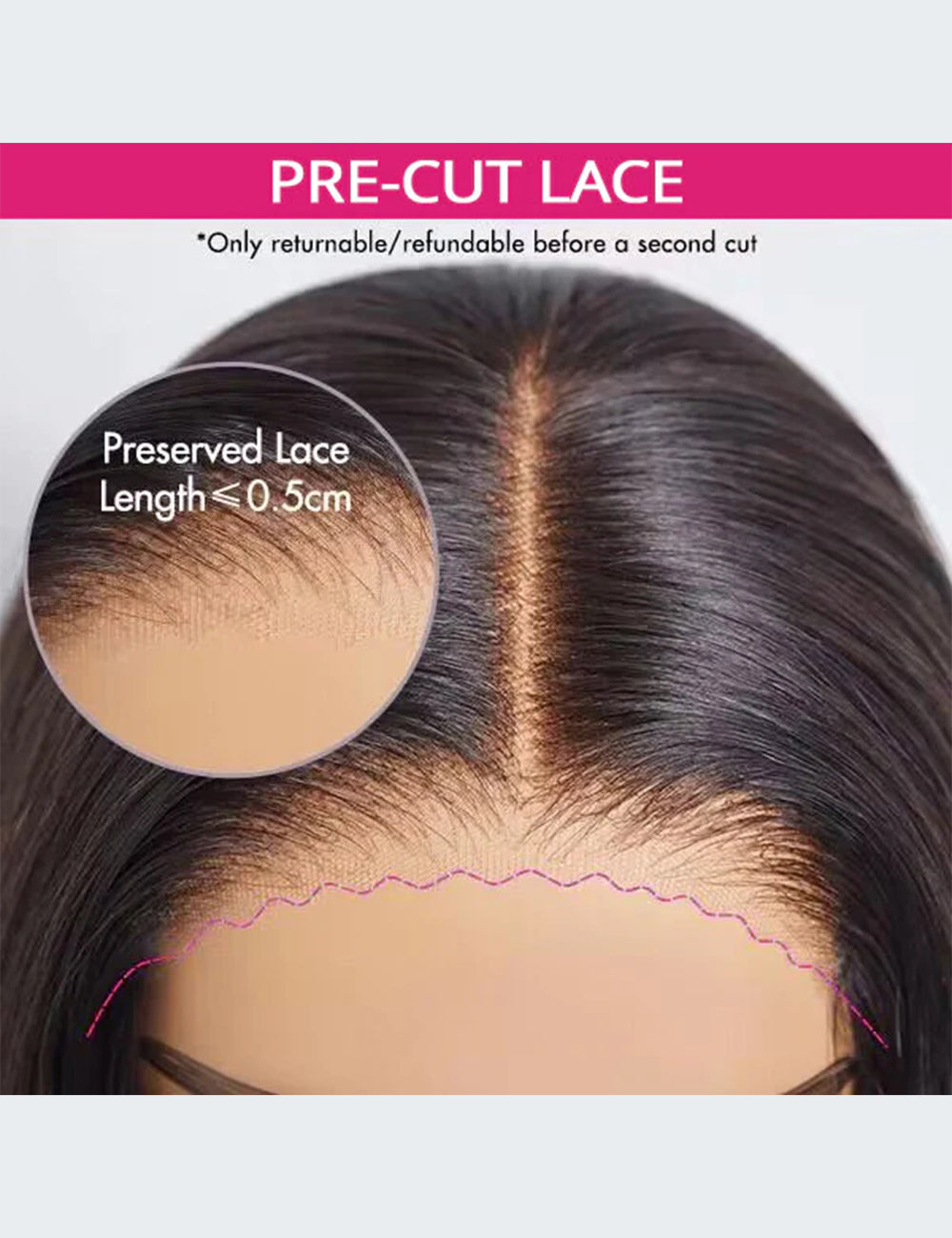 Invisible Knots Body Wave Short Bob Wig 5x5 HD C Part Lace Closure Wigs Wear And Go Pre Cut Wigs-8