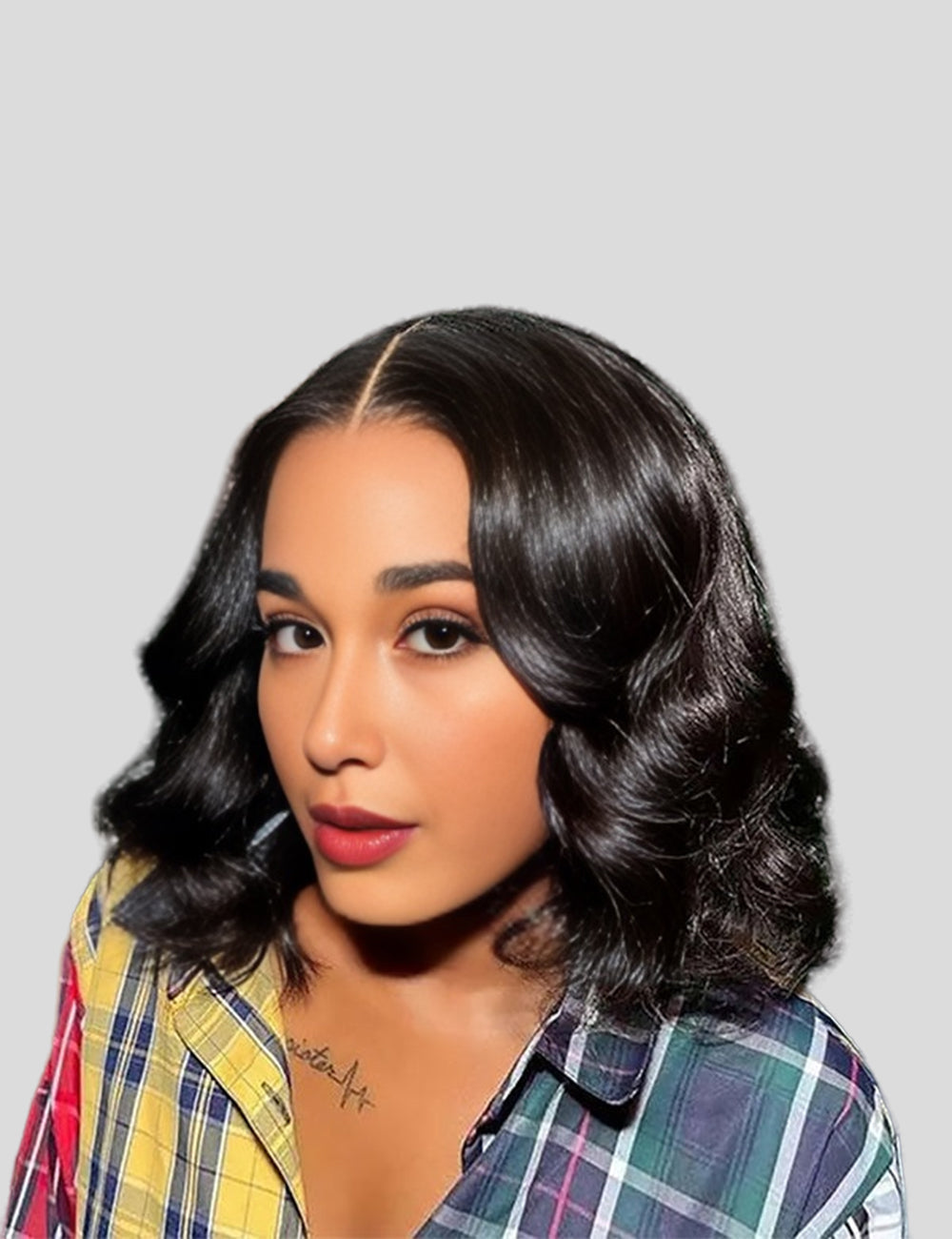 Invisible Knots Body Wave Short Bob Wig 5x5 HD C Part Lace Closure Wigs Wear And Go Pre Cut Wigs