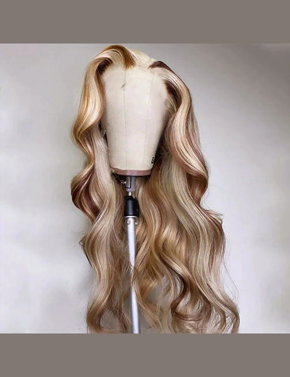 Invisible Knots Brown With Blonde Highlights P4/613 Colored Wigs Body Wave Glueless Pre Cut Wigs-5
