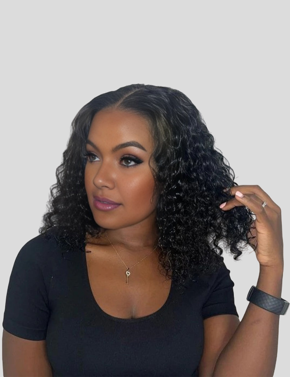Invisible Knots Glueless Bob Wig Water Wave Human Hair Bob Wigs 5x5 HD Lace Closure Pre Cut Wigs-2