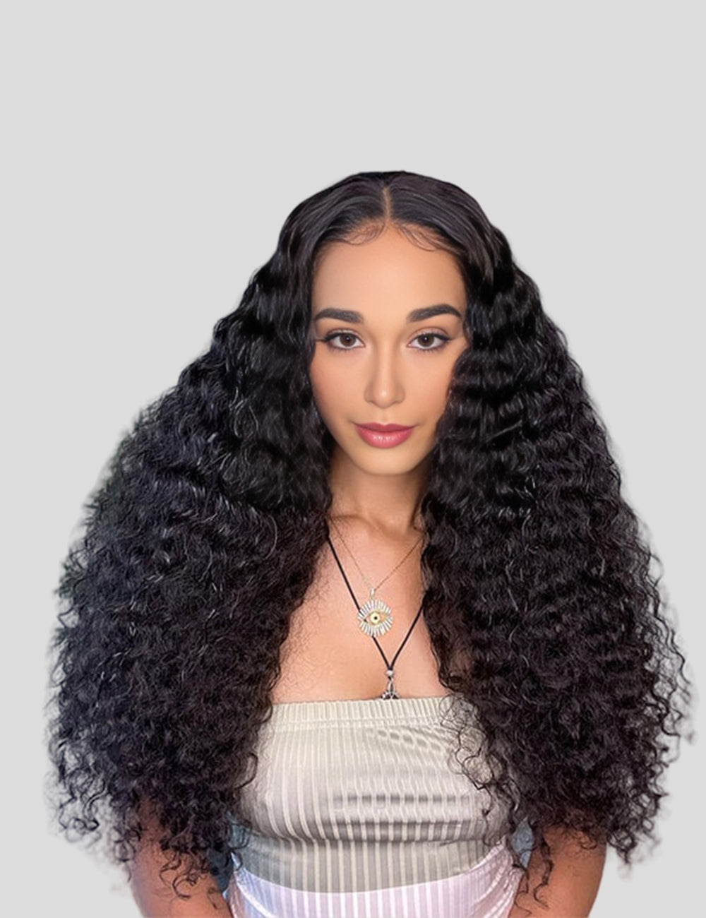 Invisible Knots Glueless Wigs Deep Curly 13x4 HD Lace Frontal Wig Human Hair Pre Cut Wigs