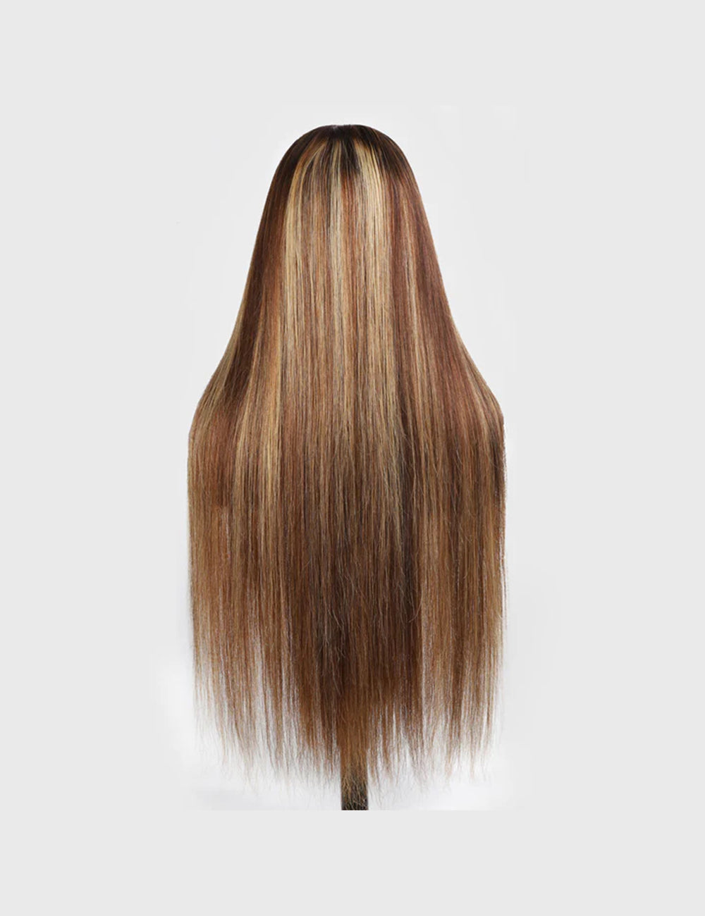 Invisible Knots HD Lace Balayage Straight Human Hair Wigs Wear Go Highlighted Honey Blonde P4/27 Pre Cut Wigs-16
