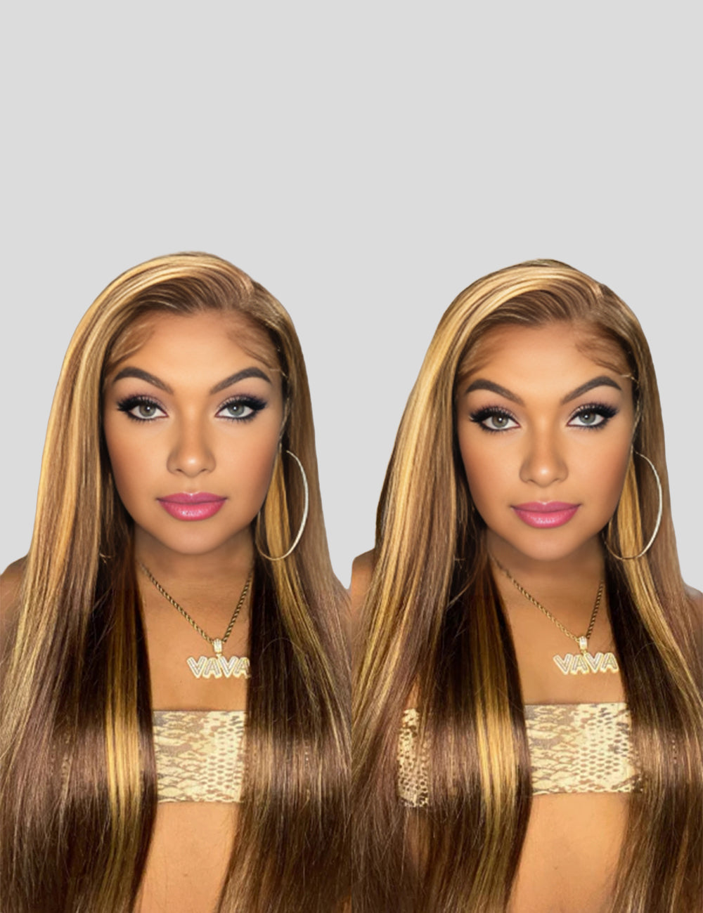 Invisible Knots HD Lace Balayage Straight Human Hair Wigs Wear Go Highlighted Honey Blonde P4/27 Pre Cut Wigs-2