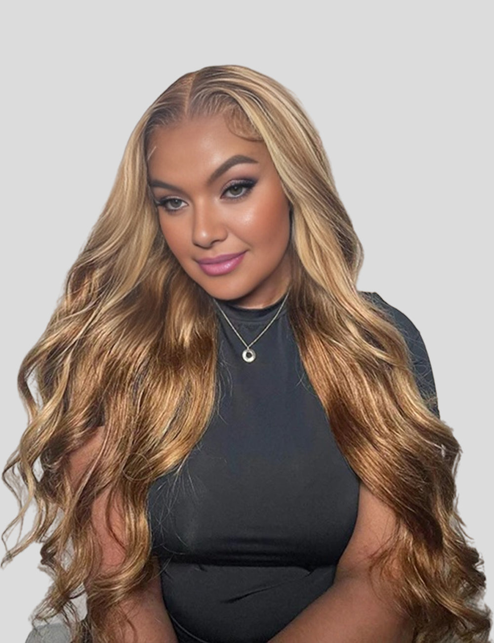 Invisible Knots HD Lace Body Wave Highlighted Wigs P4/27 Color Wear Go Pre Cut Wigs-1