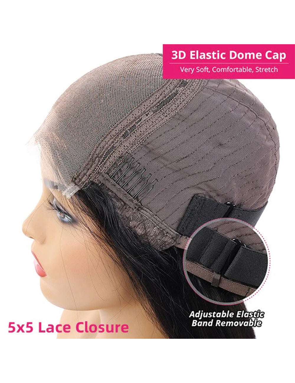 Invisible Knots HD Lace Pre Cut Wigs Deep Wave Glueless Human Hair Wigs With Baby Hair-4