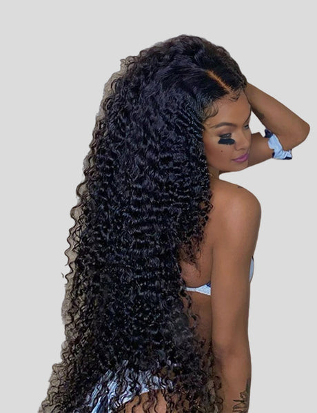 Invisible Knots HD Lace Water Wave Human Hair Wigs Pre Cut Wigs Glueless Wig Pre Plucked-2