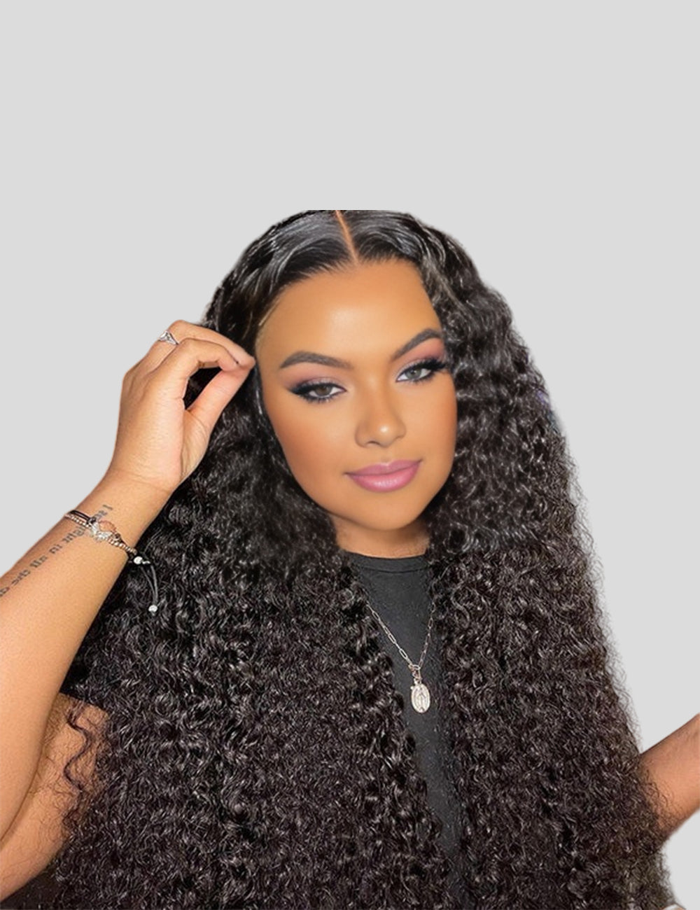Invisible Knots Kinky Curly Wear Go Wig 13x6 HD Lace Frontal Wigs Pre Cut Wigs Pre Plucked-2