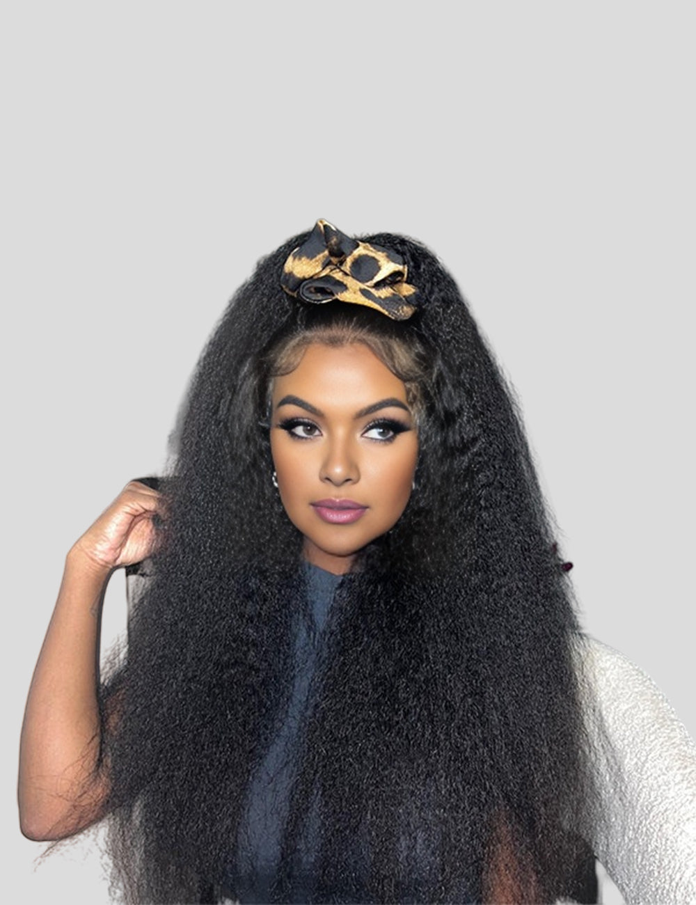 Invisible Knots Kinky Straight Glueless Wig 13x4 HD Lace Frontal Wigs Beginner Friendly Pre Cut Wigs-2