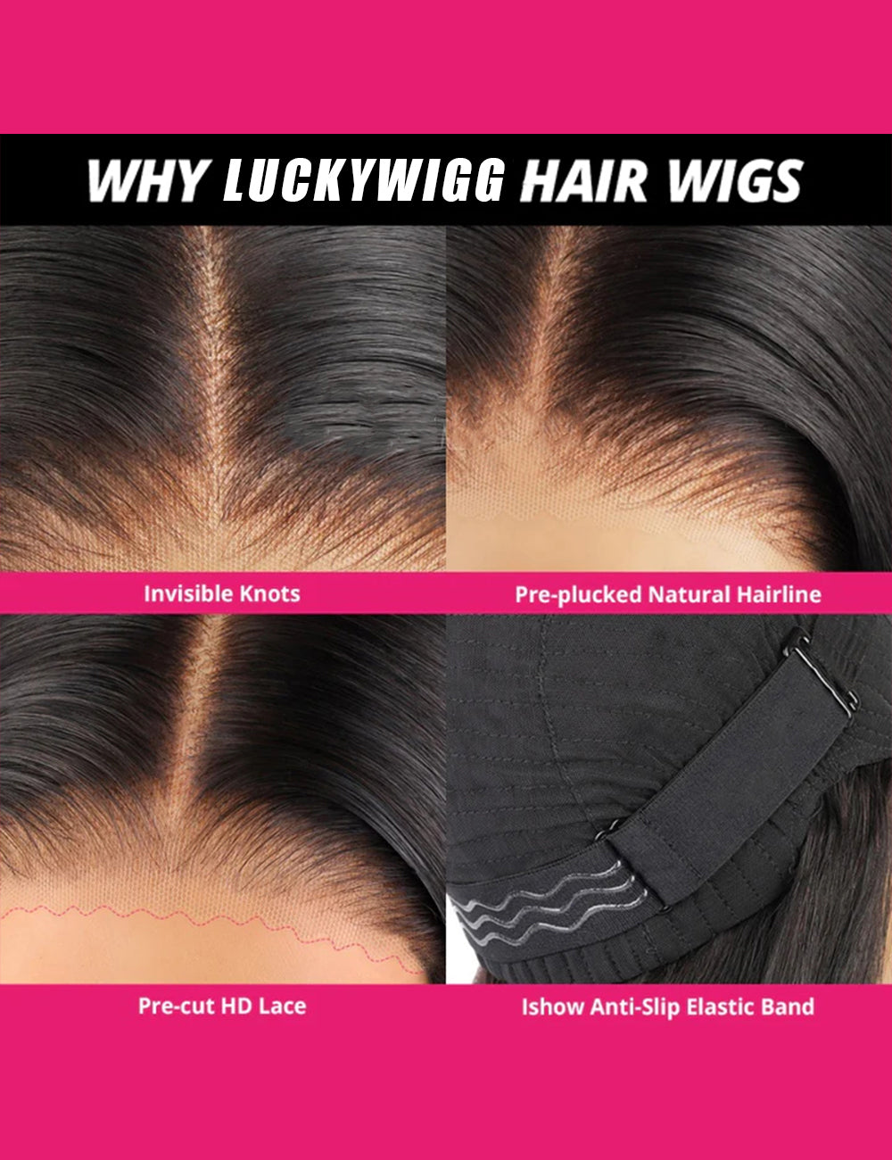 Invisible Knots Kinky Straight Human Hair Wigs Glueless Wigs Natural Hairline Pre Cut Wigs 5x5 HD Lace Closure Wig-8