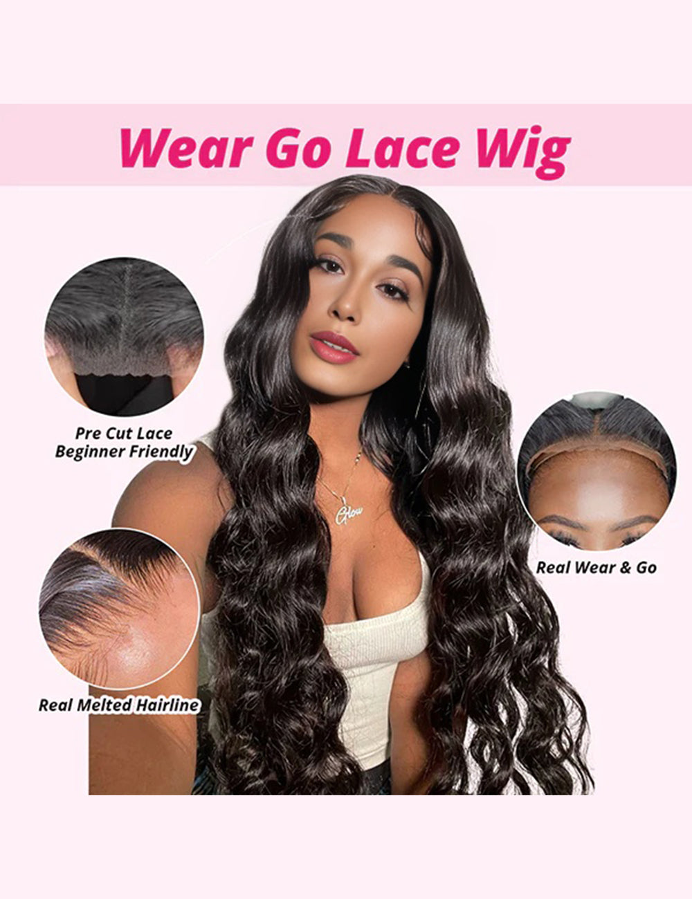 Invisible Knots Loose Deep Wave Wig Glueless Wigs 13x6 Lace Frontal Wigs Pre Cut Wigs-3
