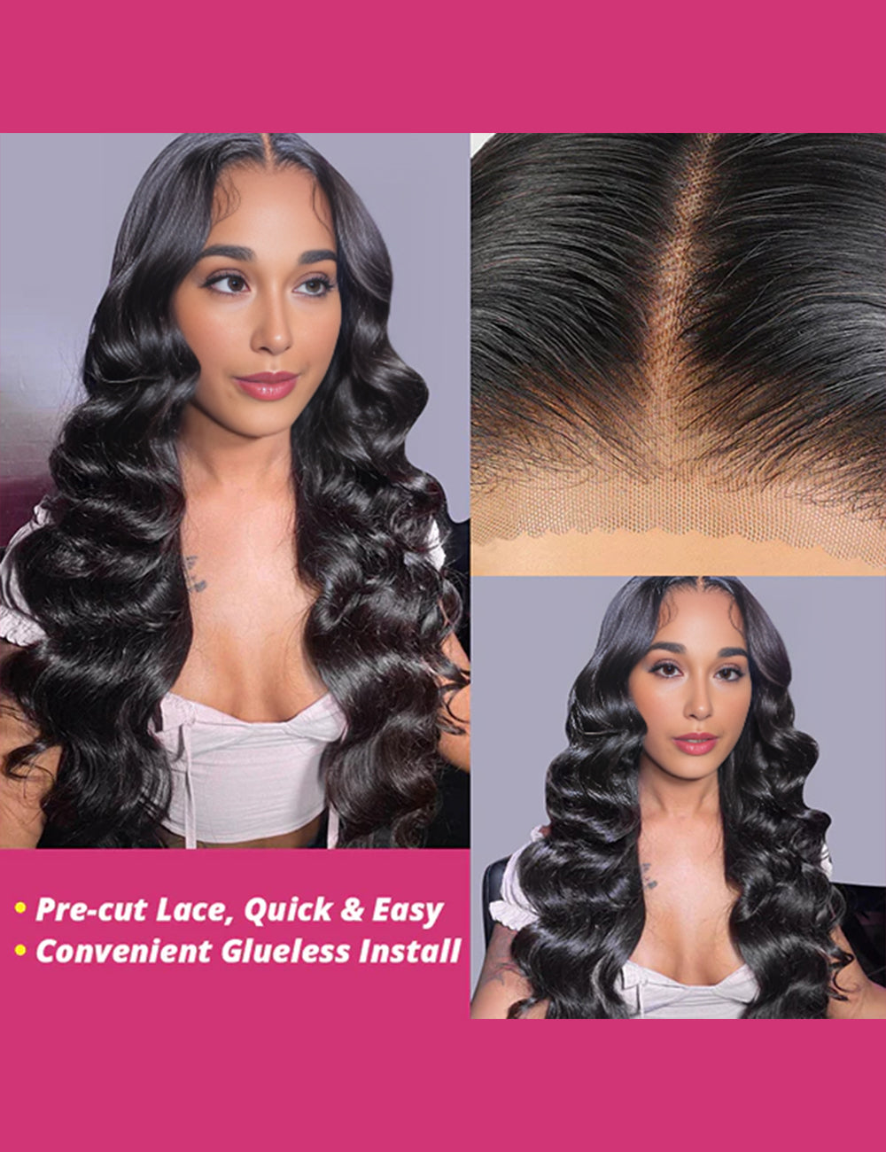 Invisible Knots Loose Deep Wave Wig Glueless Wigs 13x6 Lace Frontal Wigs Pre Cut Wigs-4