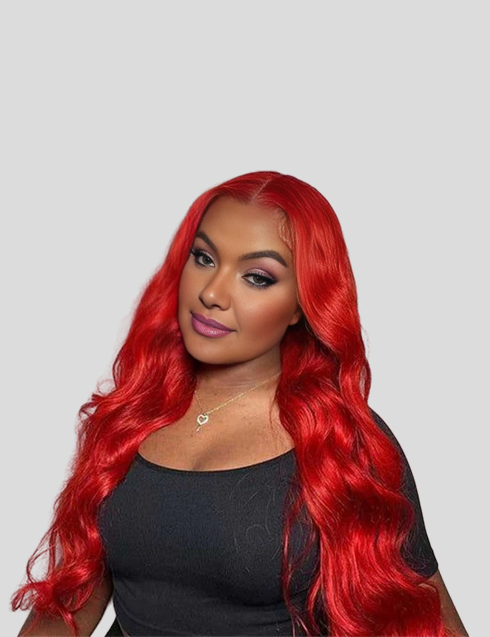 Invisible Knots Red Color Glueless Wigs Body Wave Wear Go Lace Frontal Wigs Pre Cut Lace-1