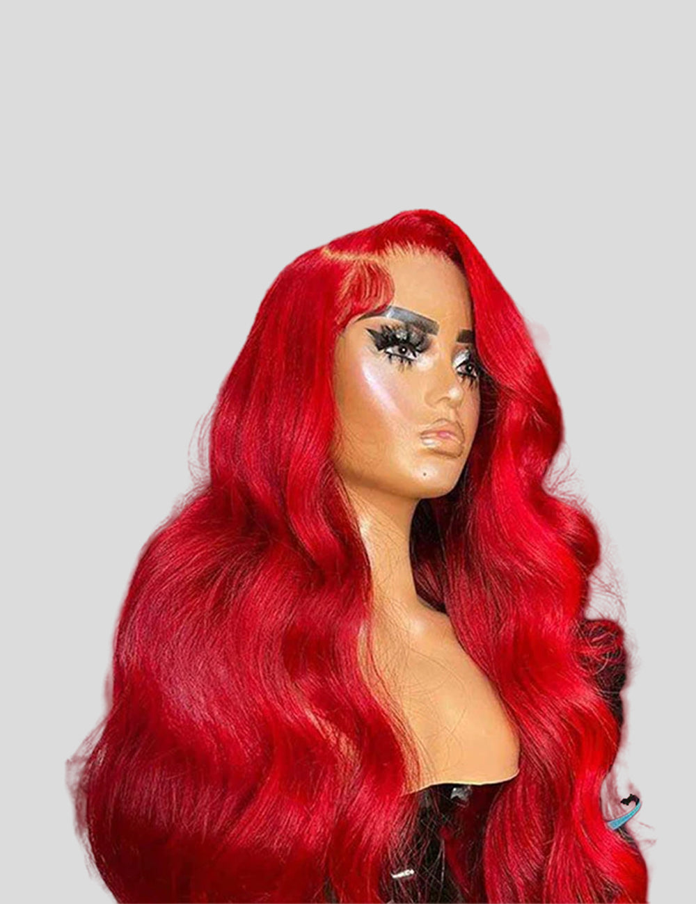 Invisible Knots Red Color Glueless Wigs Body Wave Wear Go Lace Frontal Wigs Pre Cut Lace-6