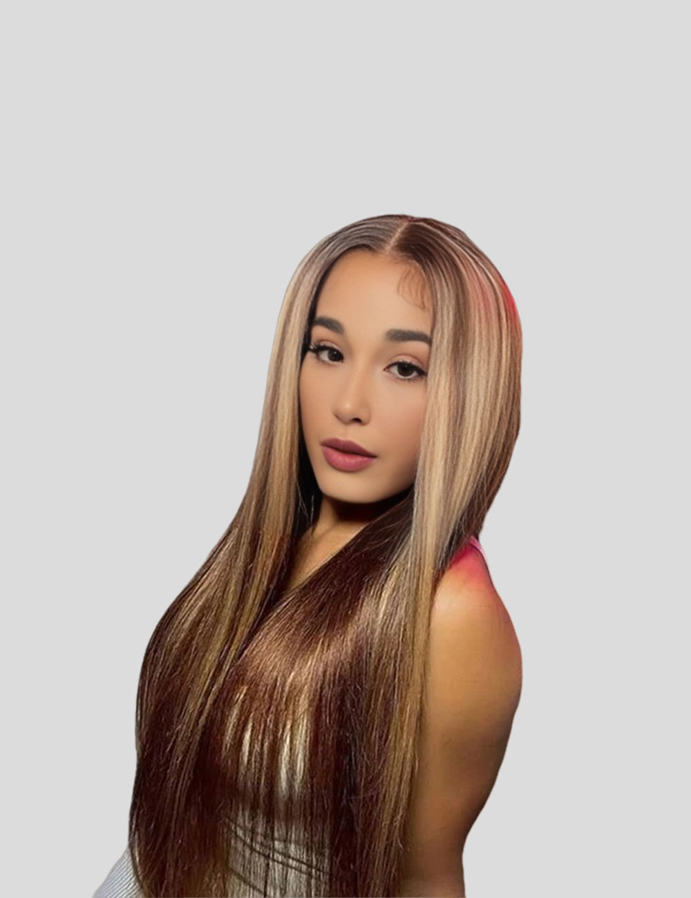 Invisible Knots Straight Hair P4/27 Highlighted Wigs Glueless Pre Cut Wigs 13*4 Lace Frontal Wig