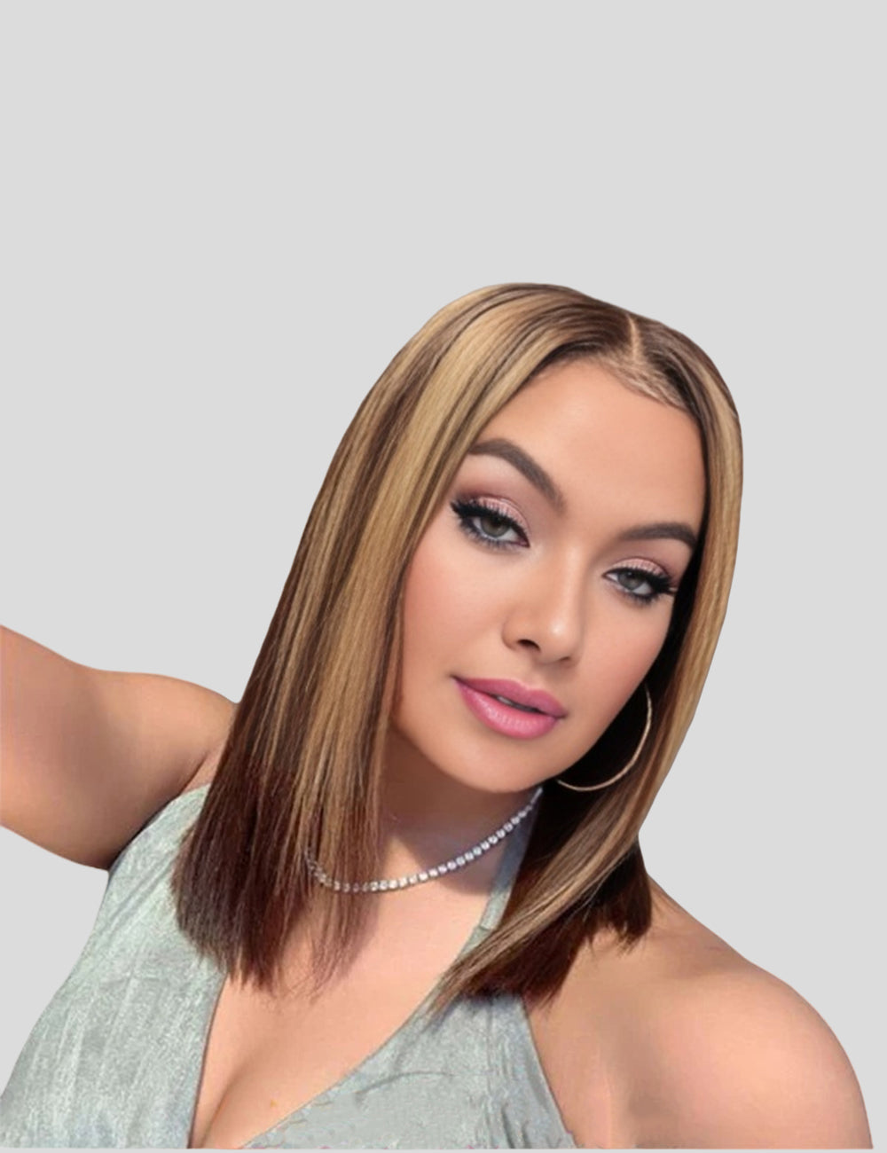 Invisible Knots Wear Go Straight Short Bob Wig Balayage P4/27 Highlighted 5x5 Lace Closure Wigs Pre Cut Wigs