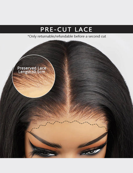 Invisible Knots Wear and Go Kinky Curly Wigs Glueless Human Hair Wig Pre Cut Wigs-7