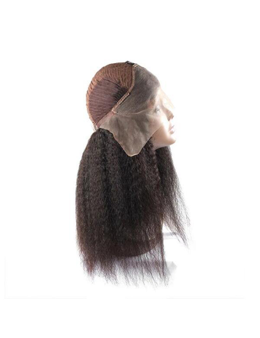 Kinky Straight Hair Wig Brazilian Yaki Human Hair Wigs 13x4 Lace Front Wig-1