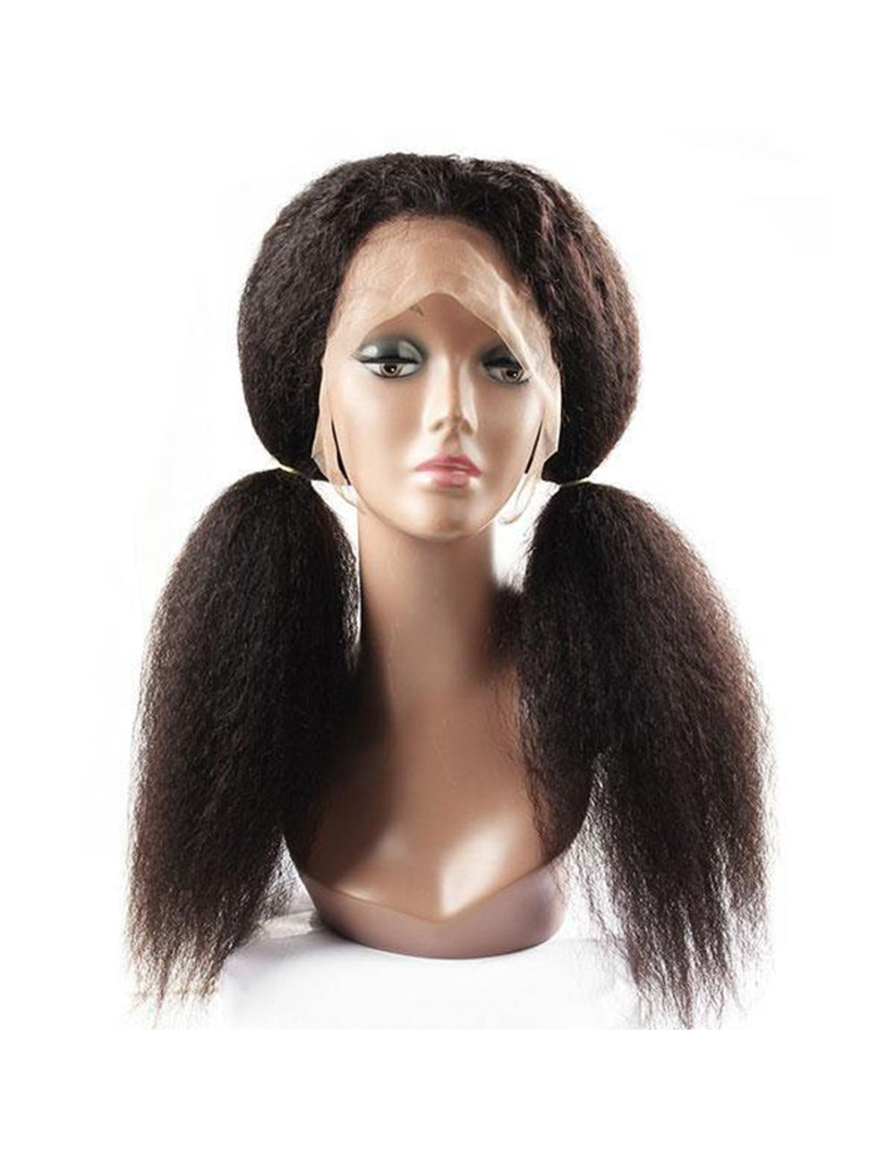 Kinky Straight Hair Wig Brazilian Yaki Human Hair Wigs 13x4 Lace Front Wig-3