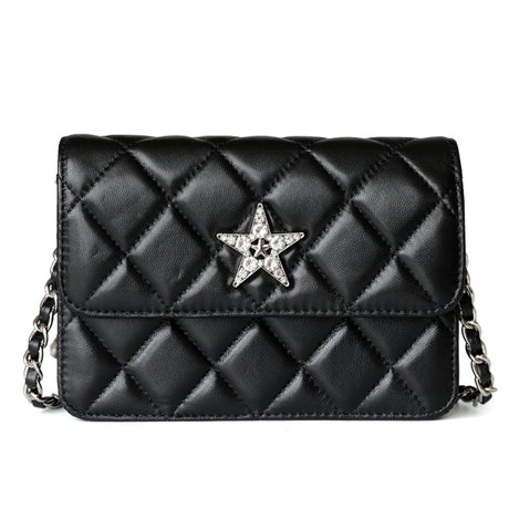 Leather Shoulder Chain Bags Flap Quilted Crossbody Mini Bags| PRUSES8