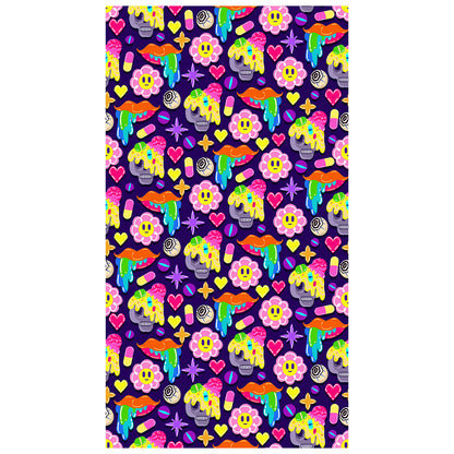 Lilac Turtle Print Beach Towel | PRUSES-7
