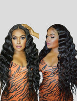 Long 3D Undetectable 32" 34" 36" 38" 40" Glueless Human Hair Wigs, 180% Density 13x4 Straight Body Wave Loose Deep Wave Curly Lace Front Wig-12