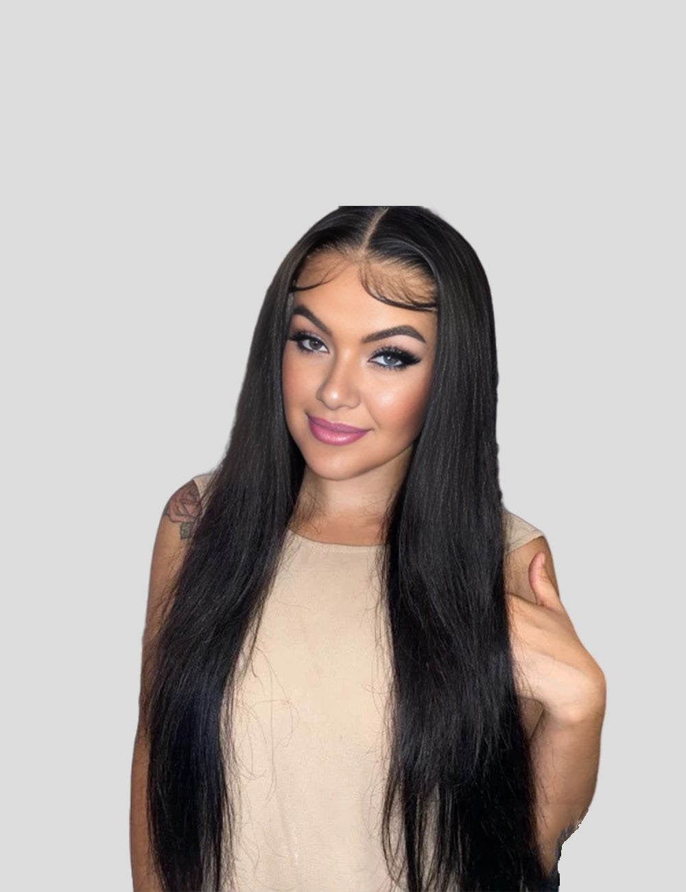 Long 3D Undetectable 32" 34" 36" 38" 40" Glueless Human Hair Wigs, 180% Density 13x4 Straight Body Wave Loose Deep Wave Curly Lace Front Wig-14