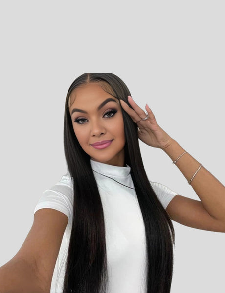 Long HD Undetectable 32" 34" 36" 38" 40" Glueless Human Hair Wigs, 180% Density 13x4 Straight Body Wave Loose Deep Wave Curly Lace Front Wig-7