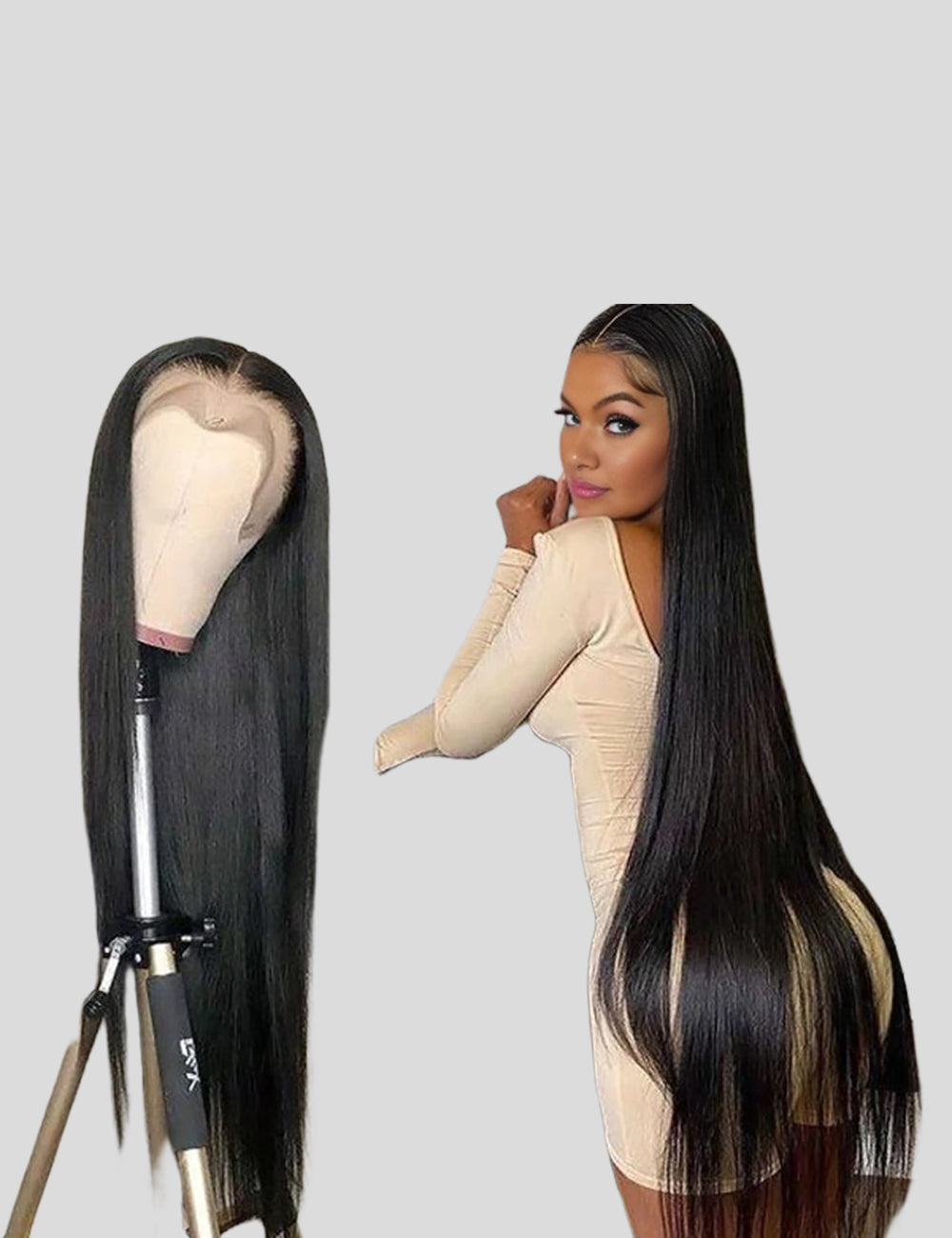 Long HD Undetectable 32" 34" 36" 38" 40" Glueless Human Hair Wigs, 180% Density 13x4 Straight Body Wave Loose Deep Wave Curly Lace Front Wig-8