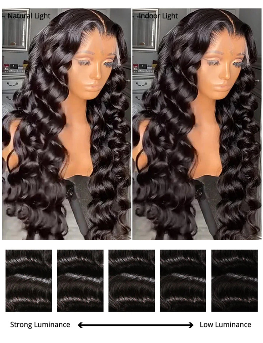 Loose Deep Full Lace Wigs Human Hair Pre Plucked Full Scalp Lace Wigs Natural Color-3