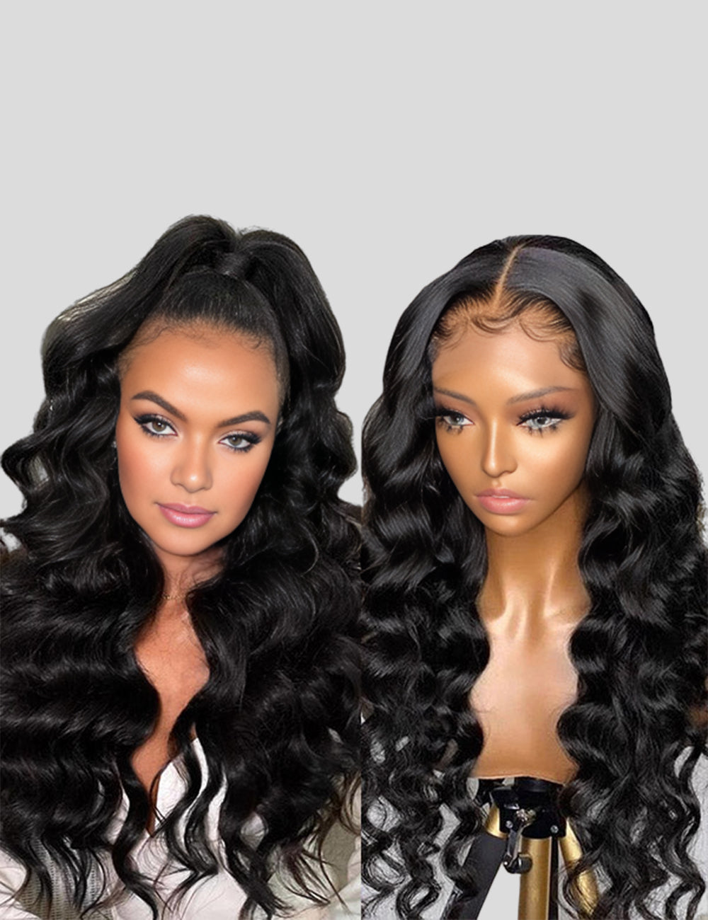 Loose Deep Wave Lace Front Wig 13x4 Lace Frontal Wig 200% Density HD Transparent Lace Wig Malaysian Remy Human Hair Wigs-5-1