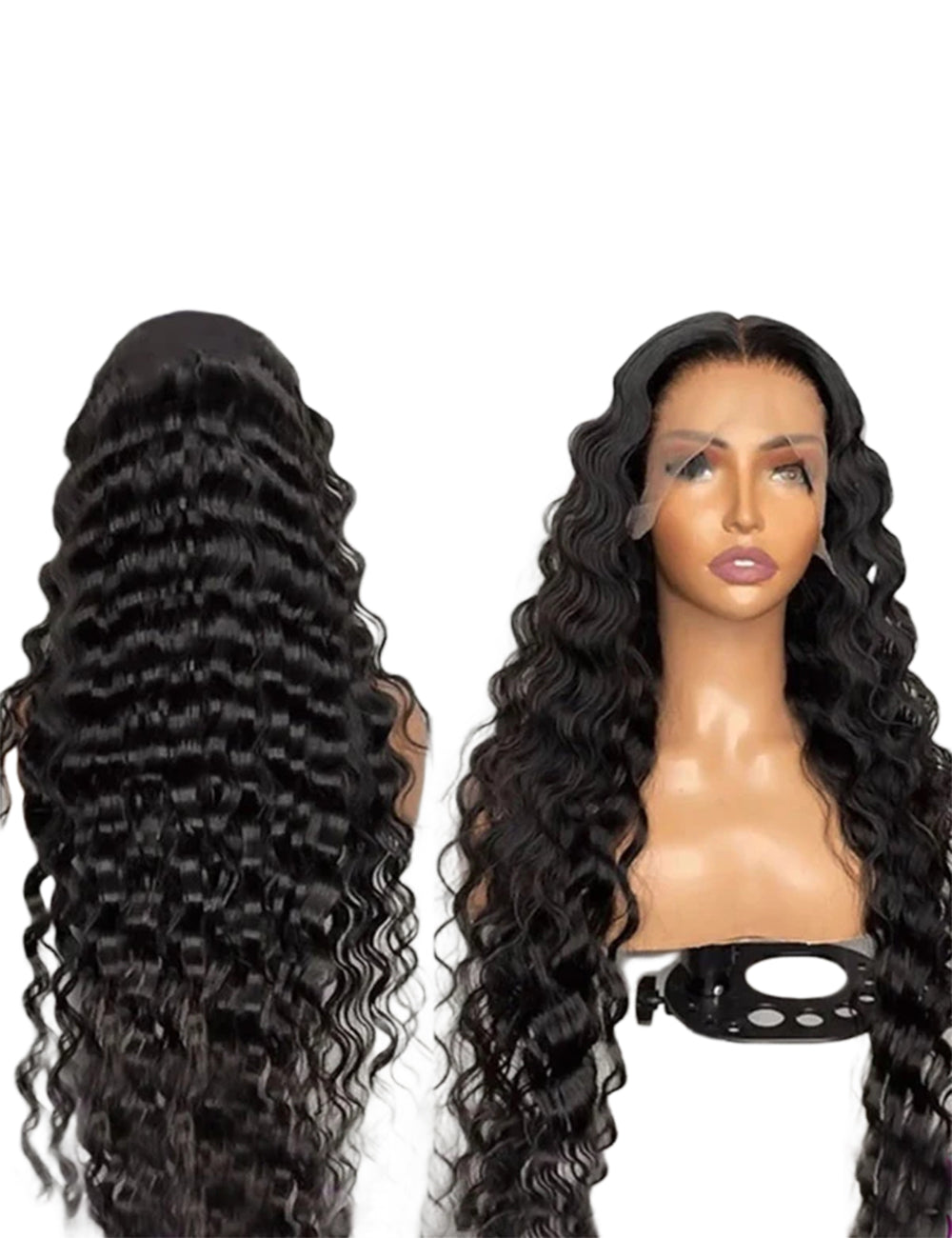Loose Deep Wave Pre Bleached Wig Glueless 13x6 Lace Front Wig 180 % Density 40 Inch Human Hair Wig-2