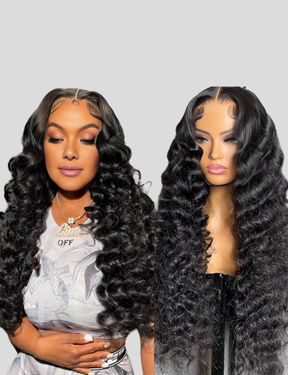 Loose Deep Wave Wig 13x4 Lace Front Wig HD Lace Frontal Wigs 32 Inch Glueless Human Hair Wigs-1