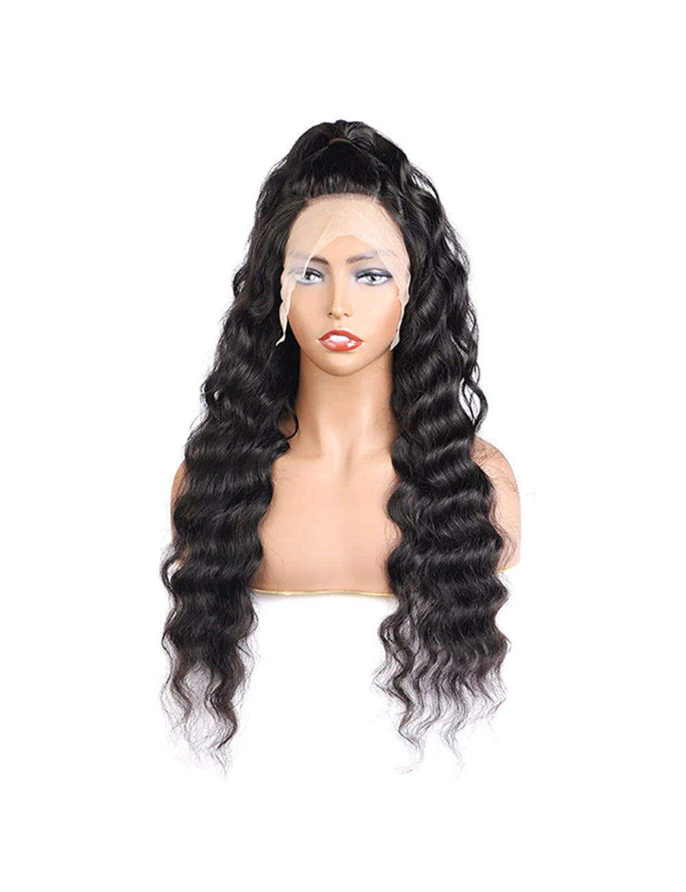 Loose Wave Lace Front Pre Bleached Wig 13x4 HD Transparent Lace Wig Brazilian Human Hair Wig-2