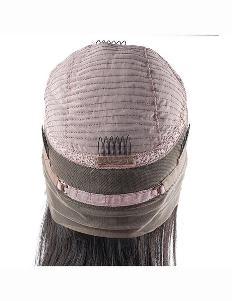 Malaysian 360 Lace Front Straight Pre-Plucked Virgin Human Hair Wigs-6