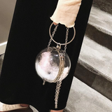 Metal Round Handle Sphere Clear Bags Transparent Crosdbody Summer Bags| PRUSES-12