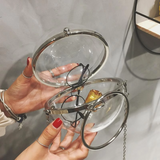 Metal Round Handle Sphere Clear Bags Transparent Crosdbody Summer Bags| PRUSES-13