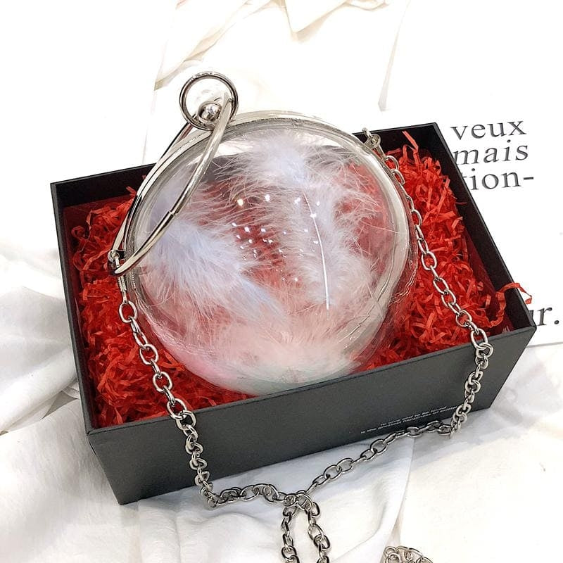 Metal Round Handle Sphere Clear Bags Transparent Crosdbody Summer Bags| PRUSES-2