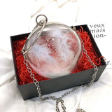Metal Round Handle Sphere Clear Bags Transparent Crosdbody Summer Bags| PRUSES-2