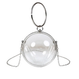 Metal Round Handle Sphere Clear Bags Transparent Crosdbody Summer Bags| PRUSES
