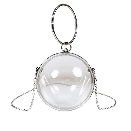 Metal Round Handle Sphere Clear Bags Transparent Crosdbody Summer Bags| PRUSES