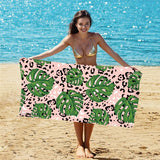 Monstera_Leaf_Double-Faced_Fleece_Beach_Towel_PRUSES_1