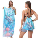 Ocean Turtle Integrated Beach Towel Bag For Storage  | PRUSES-2