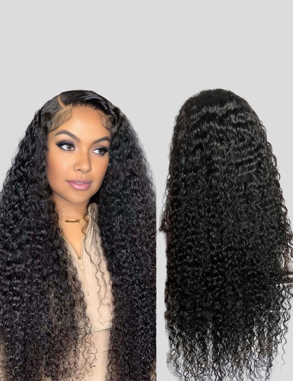 Overnight Shipping 13x4 Lace Front Wigs Brazilian Deep Wave Wig Deep Curly Glueless Human Hair Wig-1