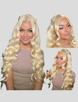 Overnight Shipping 30 Inch Blonde Lace Front Wig 613 Body Wave Wig HD Transparent Lace Wigs 13x4 Lace Frontal Wigs-2