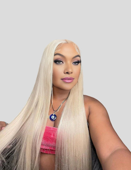 Overnight Shipping Honey Blonde Lace Front Wig 613 Blonde Wig 13x4 HD Lace Frontal Wig Straight Human Hair Wigs-2