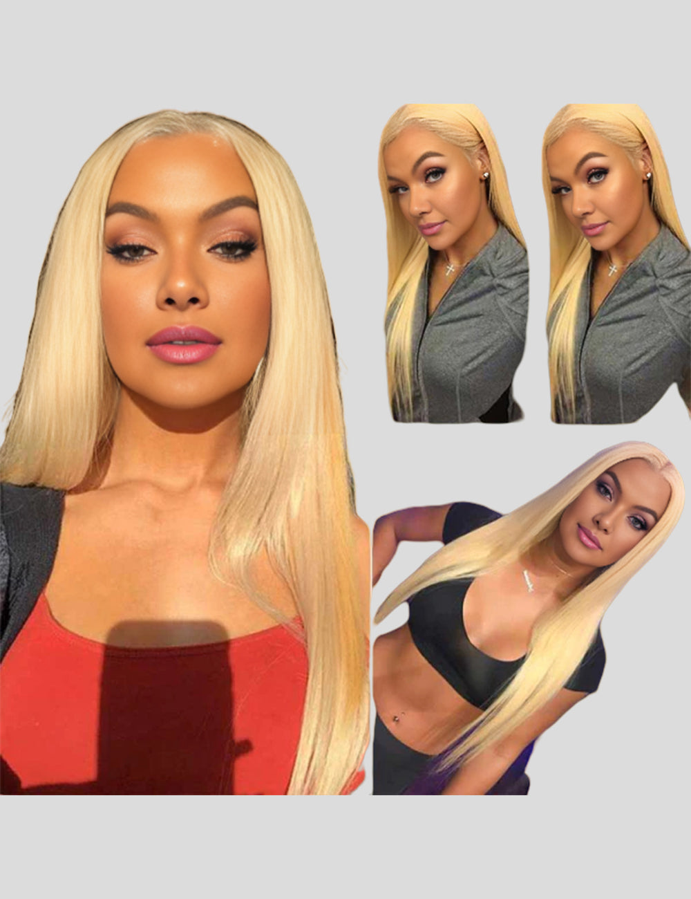 Overnight Shipping Honey Blonde Lace Front Wig 613 Blonde Wig 13x4 HD Lace Frontal Wig Straight Human Hair Wigs-3